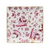 Ginori Oro Di Doccia Magenta Vide Poche Squared Plate - 10"